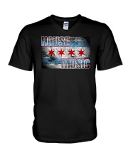 House Music Flag V-Neck T-Shirt thumbnail