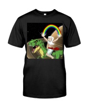 God Rides A T-Rex In Space Premium Fit Mens Tee thumbnail