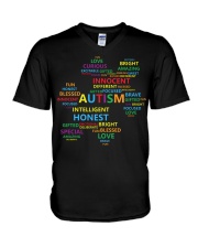 Puzzle piece autism V-Neck T-Shirt thumbnail