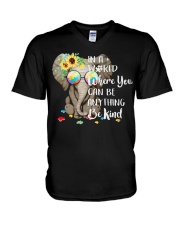Elephant autism awareness be anything be kind V-Neck T-Shirt thumbnail