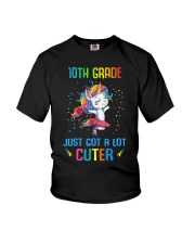Unicorn 10th Grade Cuter Youth T-Shirt front