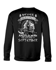 Never Underestimate An Old Man Born In September Crewneck Sweatshirt thumbnail