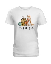 Dog Fall Akita Ladies T-Shirt thumbnail
