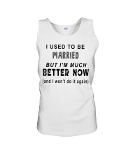 I Used To Be Married But I'm Much Better Now Unisex Tank tile