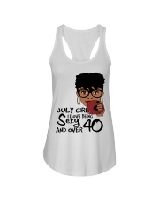 July Girl I Love Being Sexy And Over 40 Ladies Flowy Tank tile