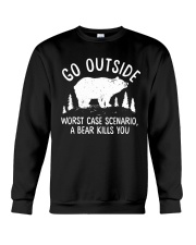 Go Outside Worst Case Scenario A Bear Kills You Crewneck Sweatshirt thumbnail