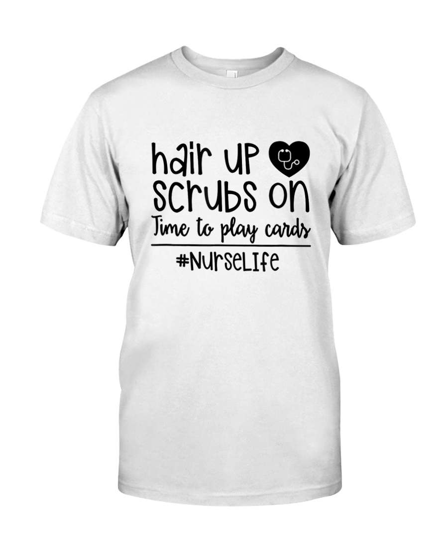 Hair Up Scrubs On Time To Play Cards Classic T-Shirt