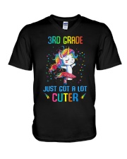 Unicorn 3rd Grade Cuter V-Neck T-Shirt tile