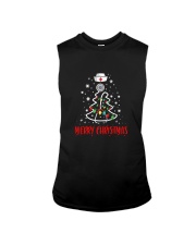 Womens Nurse Christmas Tree Lights Sleeveless Tee tile