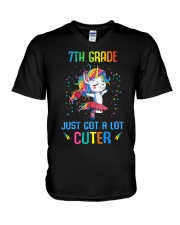 Unicorn 7th Grade Cuter V-Neck T-Shirt tile