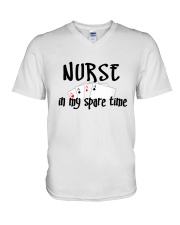 Nurse In My Spare Time V-Neck T-Shirt thumbnail