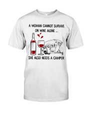 A Woman Cannot Survive On Wine Alone Classic T-Shirt thumbnail