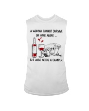 A Woman Cannot Survive On Wine Alone Sleeveless Tee thumbnail