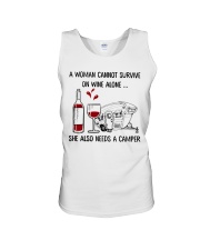 A Woman Cannot Survive On Wine Alone Unisex Tank thumbnail