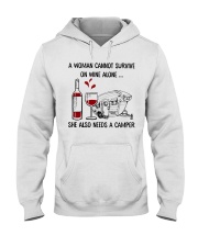 A Woman Cannot Survive On Wine Alone Hooded Sweatshirt thumbnail