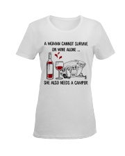 A Woman Cannot Survive On Wine Alone Ladies T-Shirt women-premium-crewneck-shirt-front