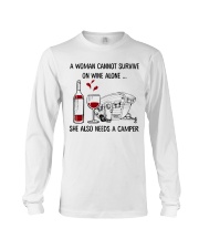 A Woman Cannot Survive On Wine Alone Long Sleeve Tee thumbnail