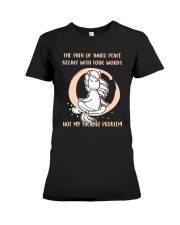 The Path Of Inner Peace Begins With Four Premium Fit Ladies Tee tile