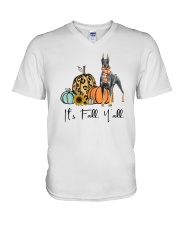 Doberman V-Neck T-Shirt thumbnail