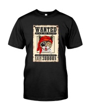 Pirate Cat Wanted Classic T-Shirt front