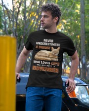 Love Cats and was born in November Classic T-Shirt apparel-classic-tshirt-lifestyle-front-44