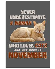 Love Cats and was born in November Vertical Poster tile