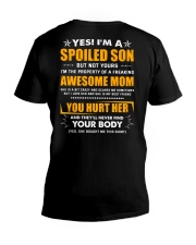 I'm a spoiled son of a freaking awesome mom V-Neck T-Shirt thumbnail
