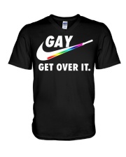 GAY - GET OVER IT V-Neck T-Shirt thumbnail