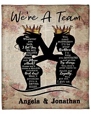 Personalized We Are A Team whatever you lack wife Fleece Blanket tile