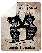 Personalized We Are A Team whatever you lack wife Sherpa Fleece Blanket tile