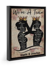 Personalized We Are A Team whatever you lack wife Floating Framed Canvas Prints Black tile