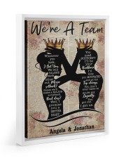 Personalized We Are A Team whatever you lack wife Floating Framed Canvas Prints White tile