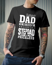 being step dad is priceless Classic T-Shirt lifestyle-mens-crewneck-front-6