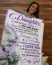 Granddaughter I Hugged This Soft Blanket Grandma Sherpa Fleece Blanket - 50" x 60" aos-sherpa-fleece-blanket-50x60-lifestyle-front-09b
