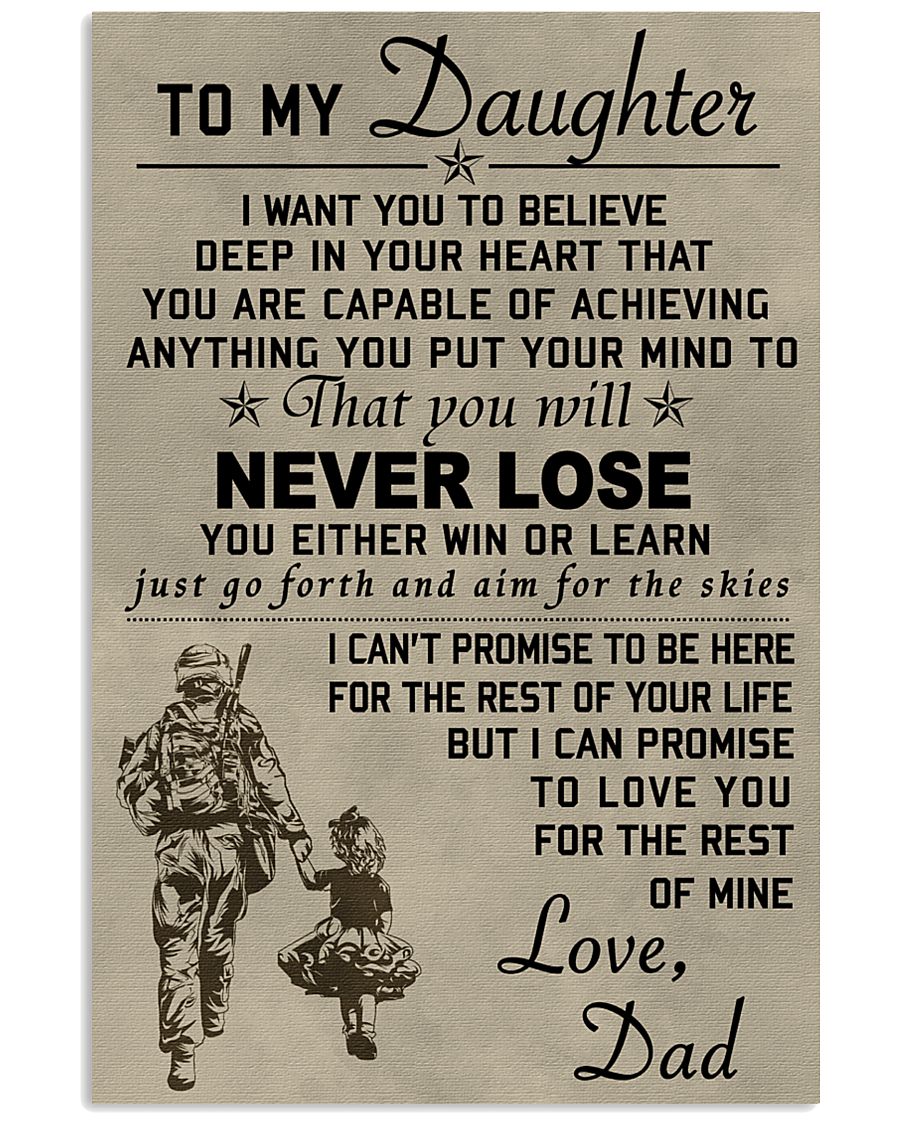 Make it the meaningful message to your daughter 11x17 Poster