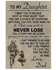 Make it the meaningful message to your daughter 11x17 Poster front