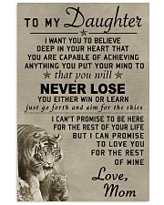 Make it the meaningful message to your daughter 11x17 Poster front