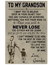 Make it the meaningful message to your grandson 11x17 Poster front