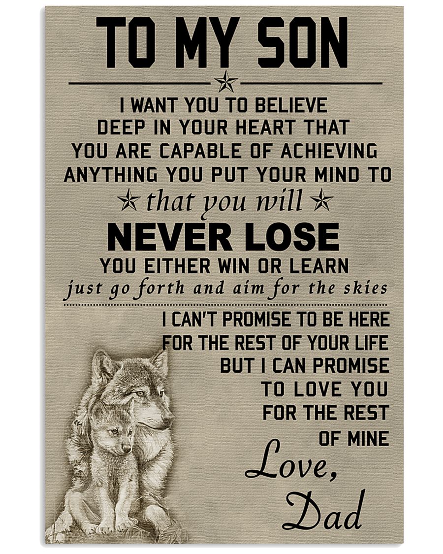 Make it the meaningful message to your son 11x17 Poster