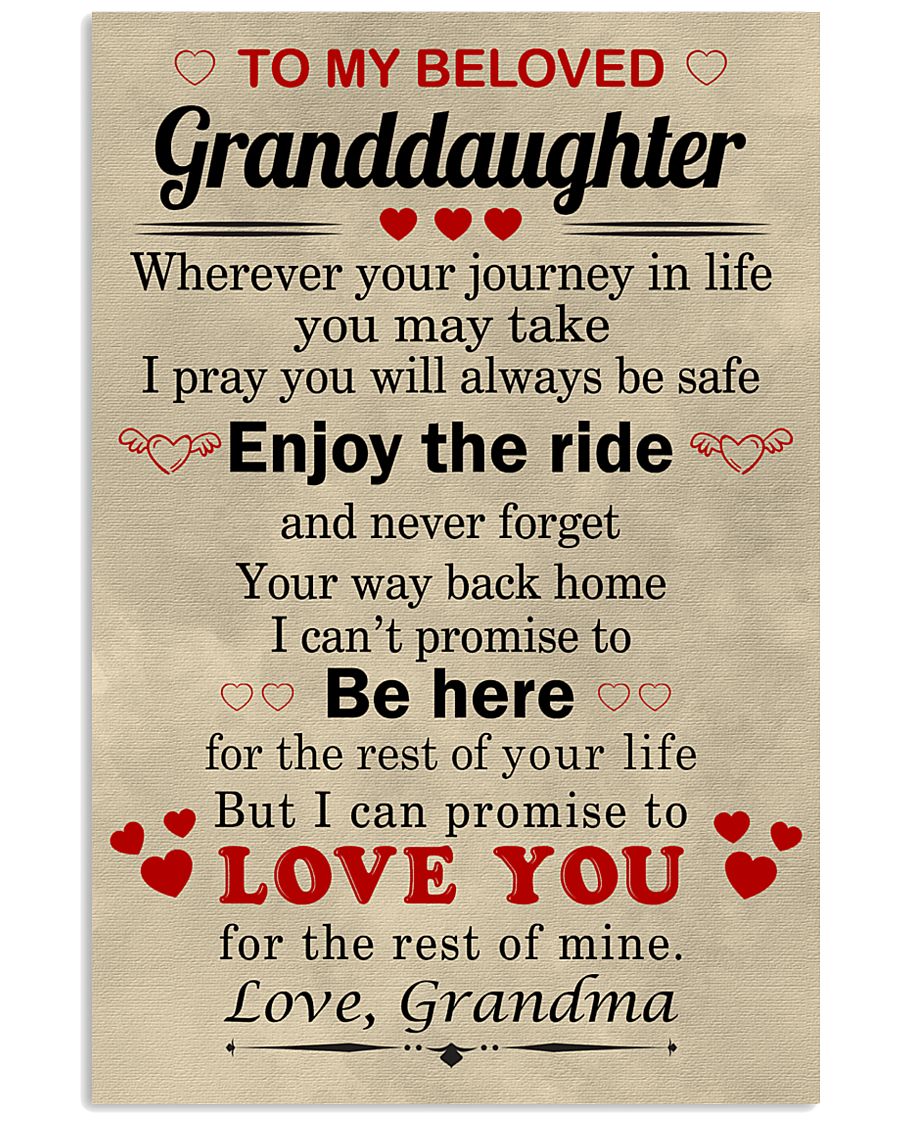 meaningful message to your granddaughter 11x17 Poster