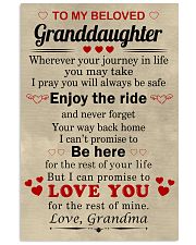 meaningful message to your granddaughter 11x17 Poster front