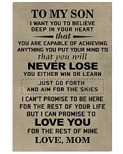 Make it the meaningful message to your son 11x17 Poster front