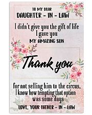 H12 Family poster - To my daughter-in-law 11x17 Poster front