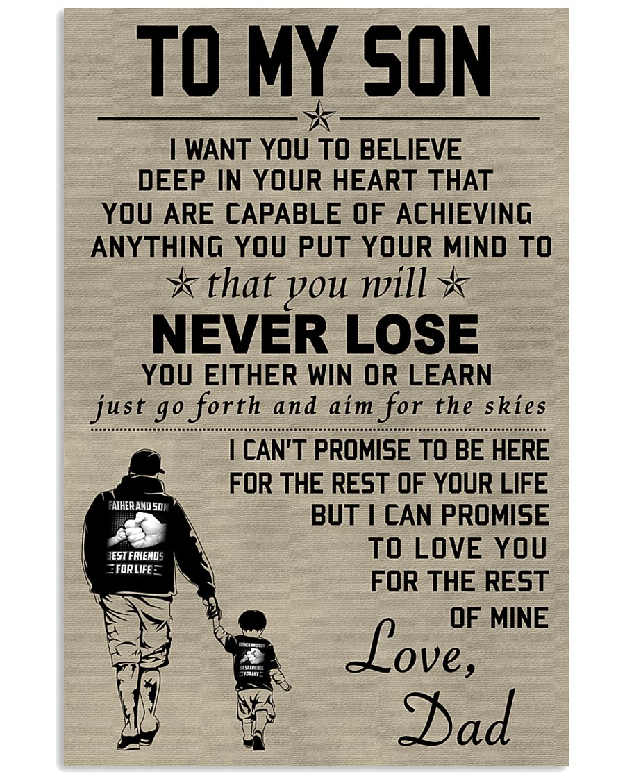 Make it the meaningful message to your son 11x17 Poster