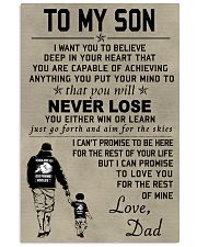 Make it the meaningful message to your son 11x17 Poster front