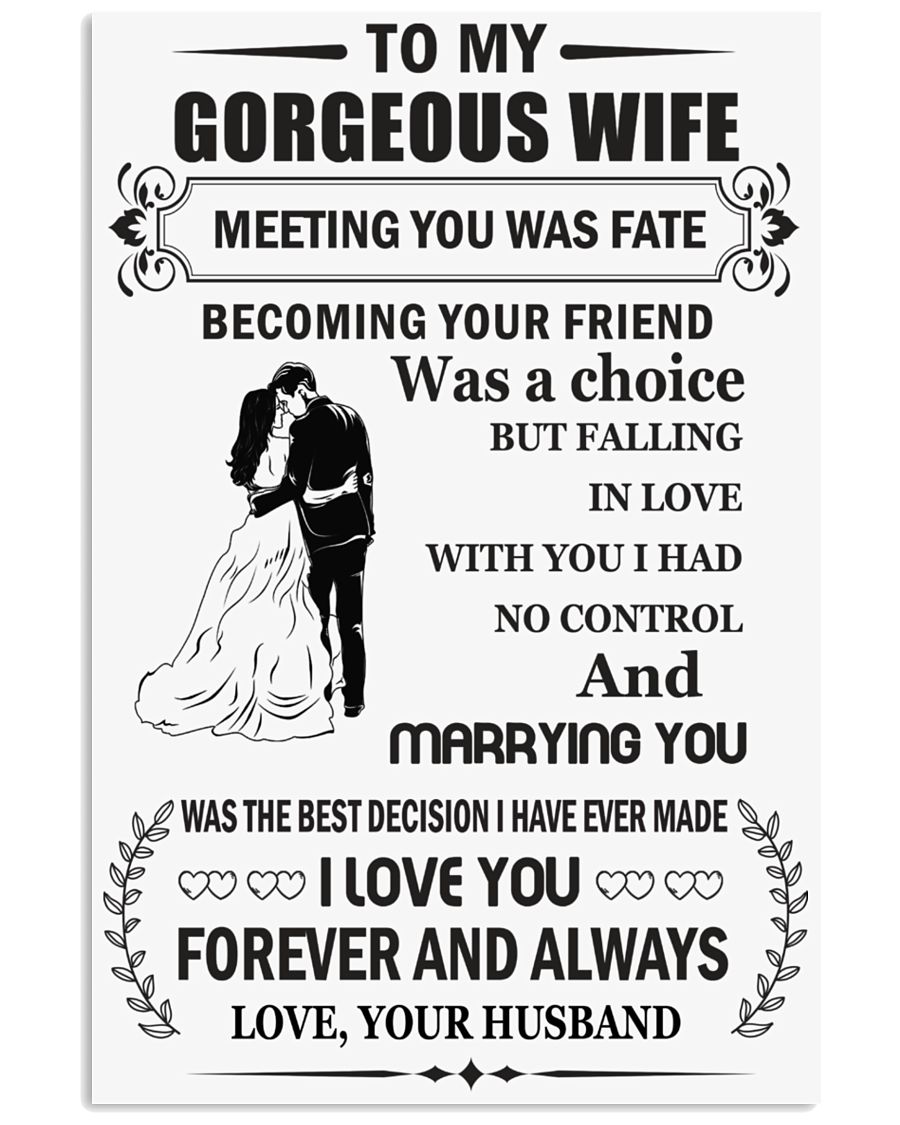 Make it the meaningful message to your wife 24x36 Poster