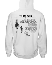 Make it the meaningful message to your son Hooded Sweatshirt back