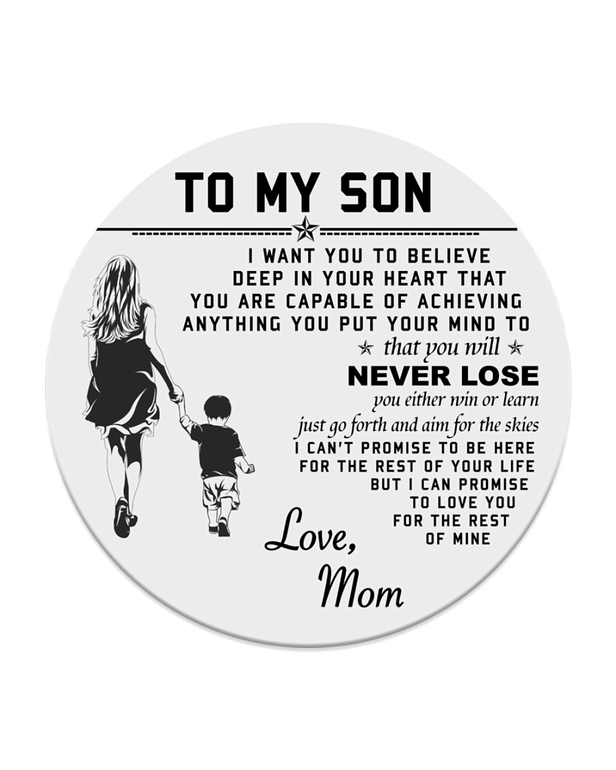 Make it the meaningful message to your son Circle Coaster