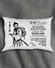 Make it the meaningful message to your daughter Rectangular Pillowcase aos-pillow-rectangle-front-lifestyle-1