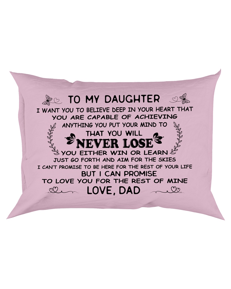make it the meaningful message to your daughter Rectangular Pillowcase